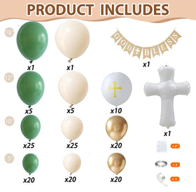 LSYBBDECOO 10in green sand white balloons provide versatile decor for celebrations