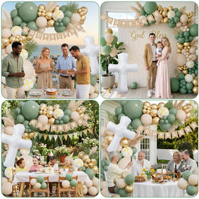 LSYBBDECOO cross printed 12in balloons highlight sacred theme for the ceremony