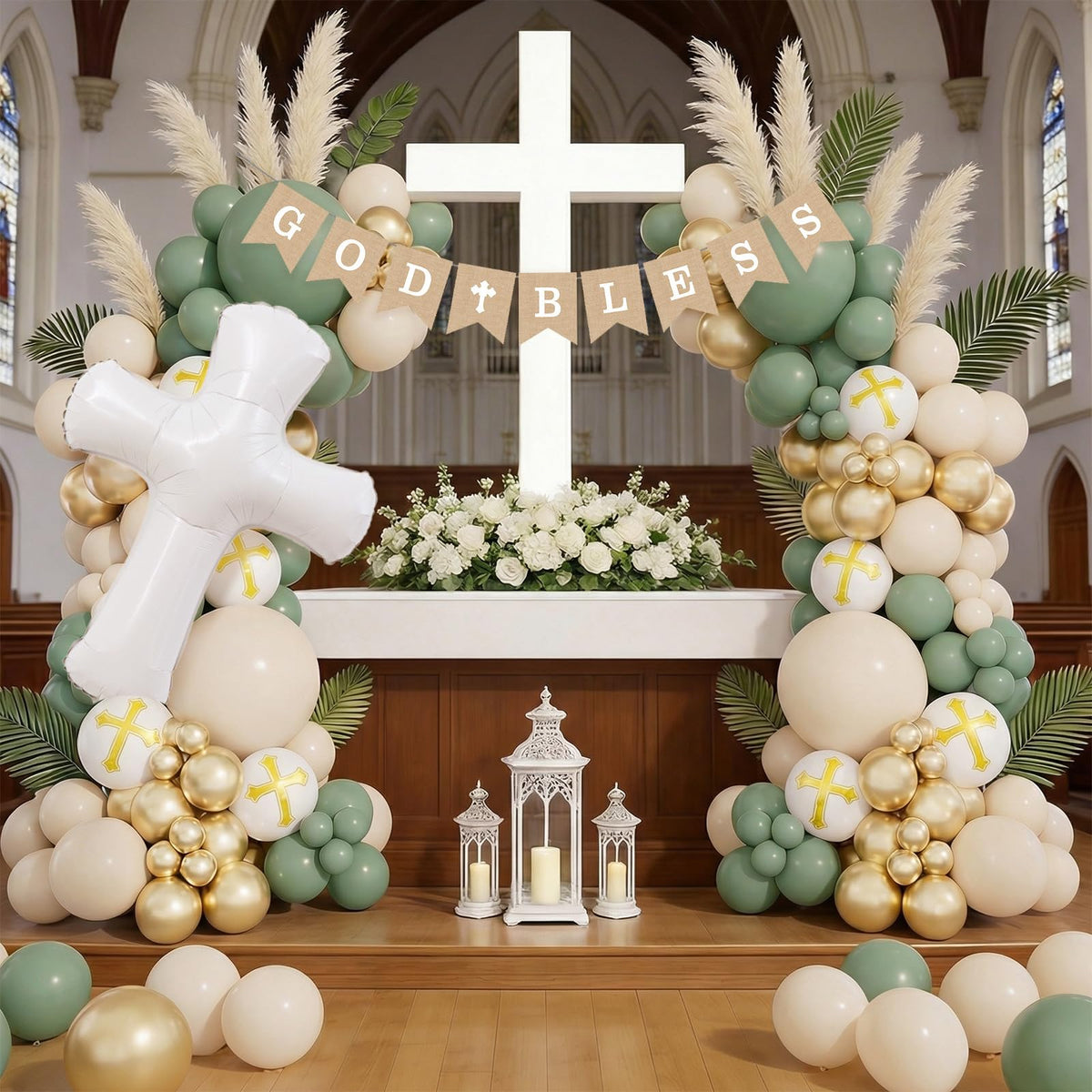 LSYBBDECOO 18in cross foil balloon serves as a standout focal point