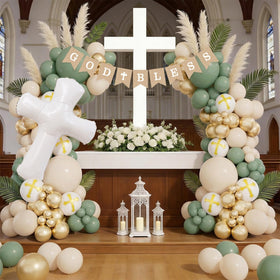 LSYBBDECOO 18in cross foil balloon serves as a standout focal point