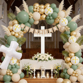 LSYBBDECOO chrome gold 5in balloons add sparkling touches to garland displays