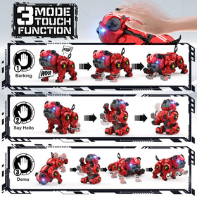 Lterfear robot dog programming mode to explore kid-friendly STEM concepts.