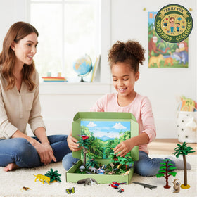 Lucipaw black pebbles simulate stones and riverbeds in diorama displays.