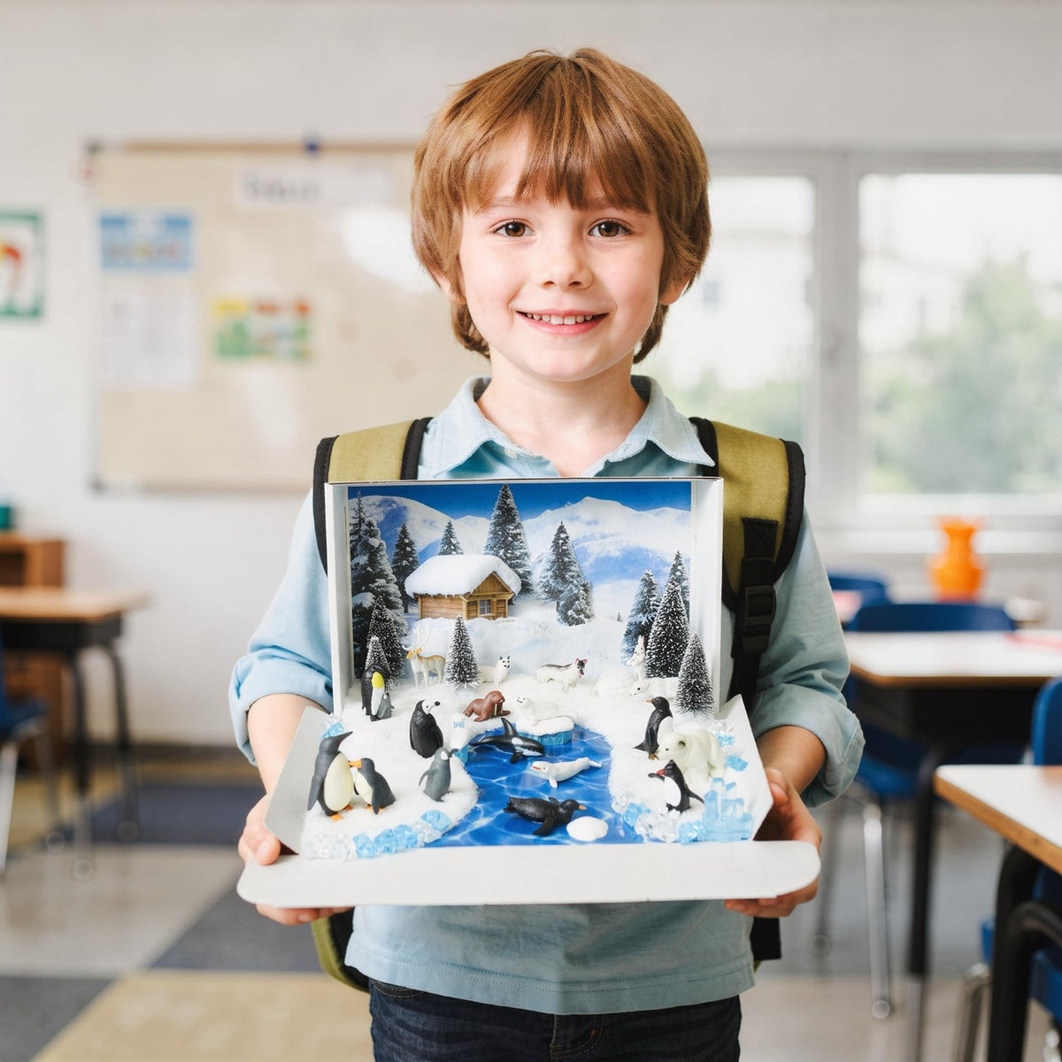 LuciPaw igloo scene piece creates immersive polar storytelling settings.