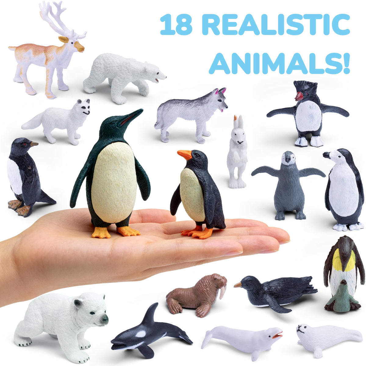 LuciPaw penguin figurine brings playful life to classroom polar scenes.