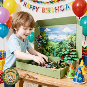Lucipaw rainforest landscape decal enhances the backdrop for dramatic dioramas.
