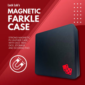 Luck Lab Farkle Dice Tray interior with velvet lining for quiet rolls.