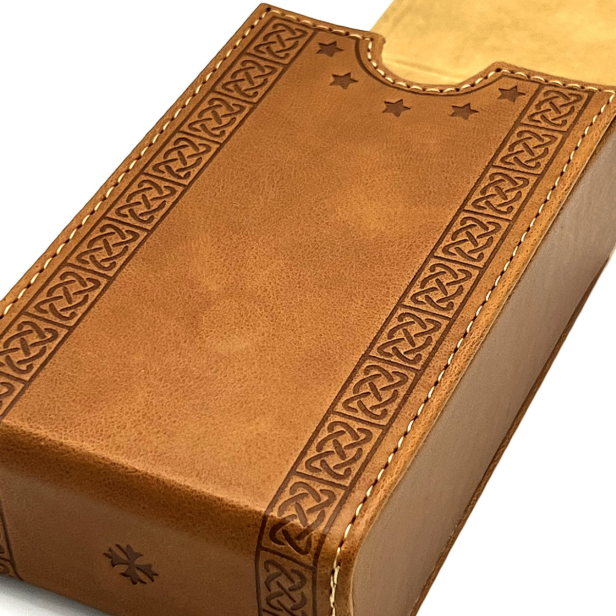 Luck Lab leather exterior brown finish highlights premium construction and style.