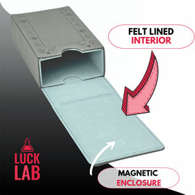 Luck Lab case features an embossed design around the lid for style
