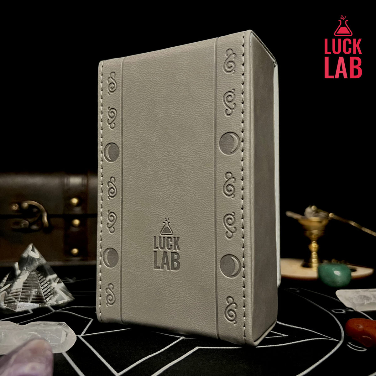 Travel-ready Luck Lab tarot case protects decks during transport and storage