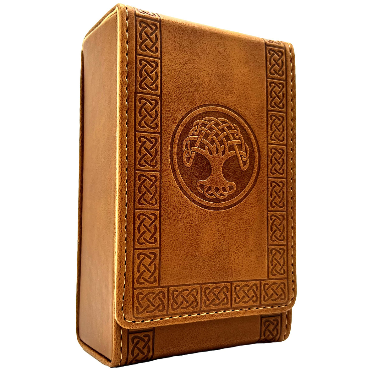 Luck Lab leather tarot case with magnetic closure keeps cards secure on the go.