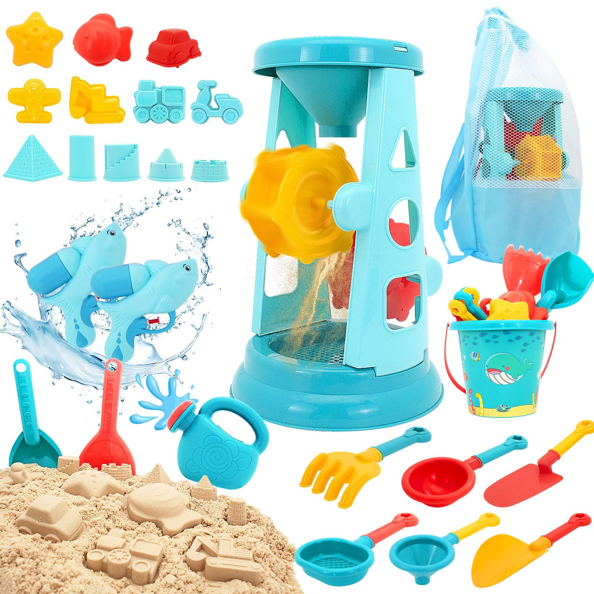 LUCKFUTURE beach toys 25-piece set for endless seaside play