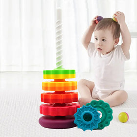 LUCKFUTURE spinning toy helps toddlers explore cause-and-effect through motion.