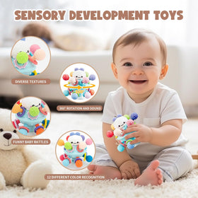 LUCKFUTURE stacking rings encourage hand-eye coordination and color sorting in toddlers