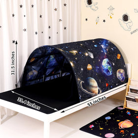 Lucky Castle bed tent folds into a compact carry bag for travel