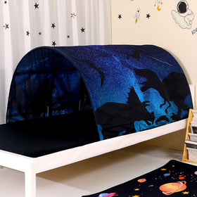 Lucky Castle bed tent front view showcasing its dreamy private space for kids.