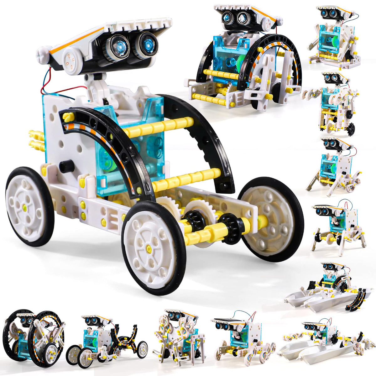Lucky Doug 12-in-1 solar robot kit assembly helps kids build multiple robots