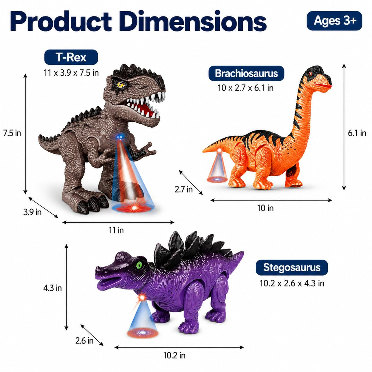 Lucky Doug Brachiosaurus with detailed silhouette for imaginative displays