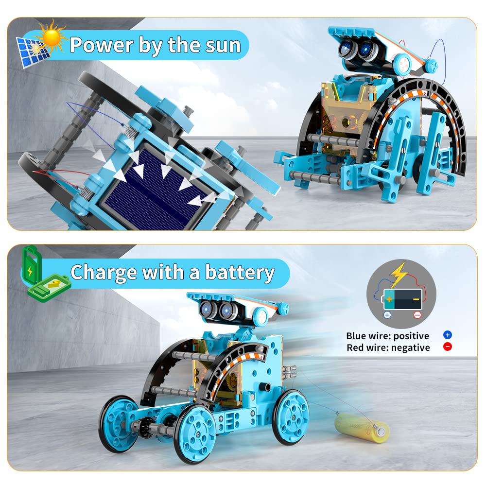Lucky Doug clear instruction guide helping kids assemble their first solar robot.