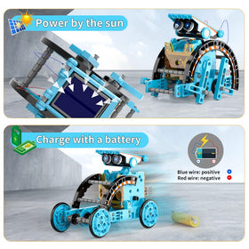 Lucky Doug clear instruction guide helping kids assemble their first solar robot.