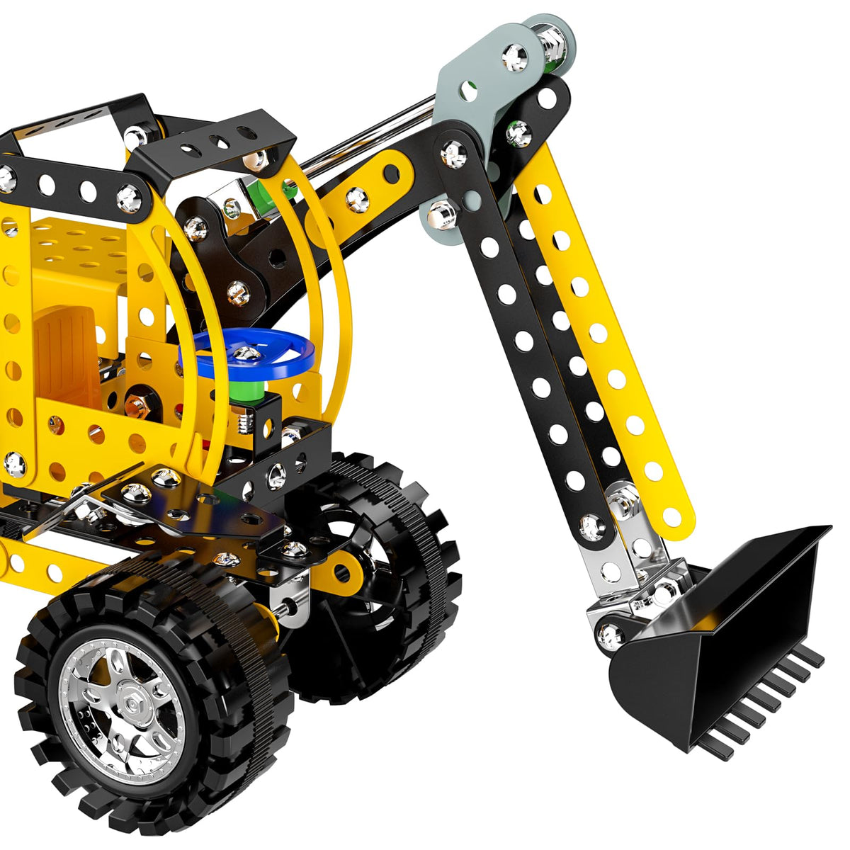 Lucky Doug completed bulldozer on display ready for show-and-tell