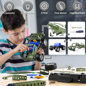 Lucky Doug model truck dimensions highlight the display size.