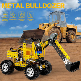 Lucky Doug stem-building-parts-kit close-up shows 256 parts for building