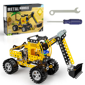 Lucky Doug stem bulldozer front view inspires creative construction play