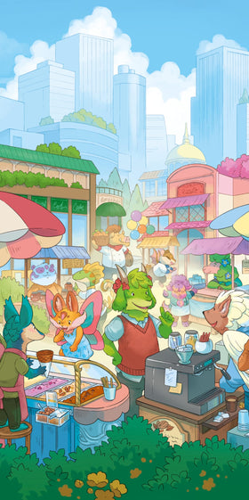Lucky Duck Games Critter Kitchen A La Cart gameplay setup demonstrates easy-to-learn rules.