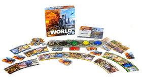 Lucky Duck Games It's A Wonderful World engine-building play emphasizes long-term planning and resource flow.
