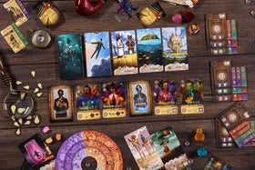 Lucky Duck Games Unconscious Mind rondel mechanics showing cascading effects in play.