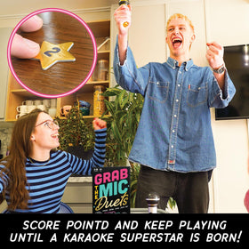 Lucky Egg Grab The Mic DUETS lyrics cards offer diverse songs for sing-along fun.