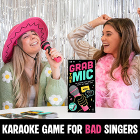 Lucky Egg Grab The Mic game board set for fast-paced party rounds