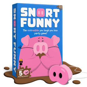 Lucky Egg Snort Funny: players wearing pig snouts enjoy a lively family game night.