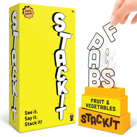 Lucky Egg Stack It box contents displayed for quick setup and family fun.