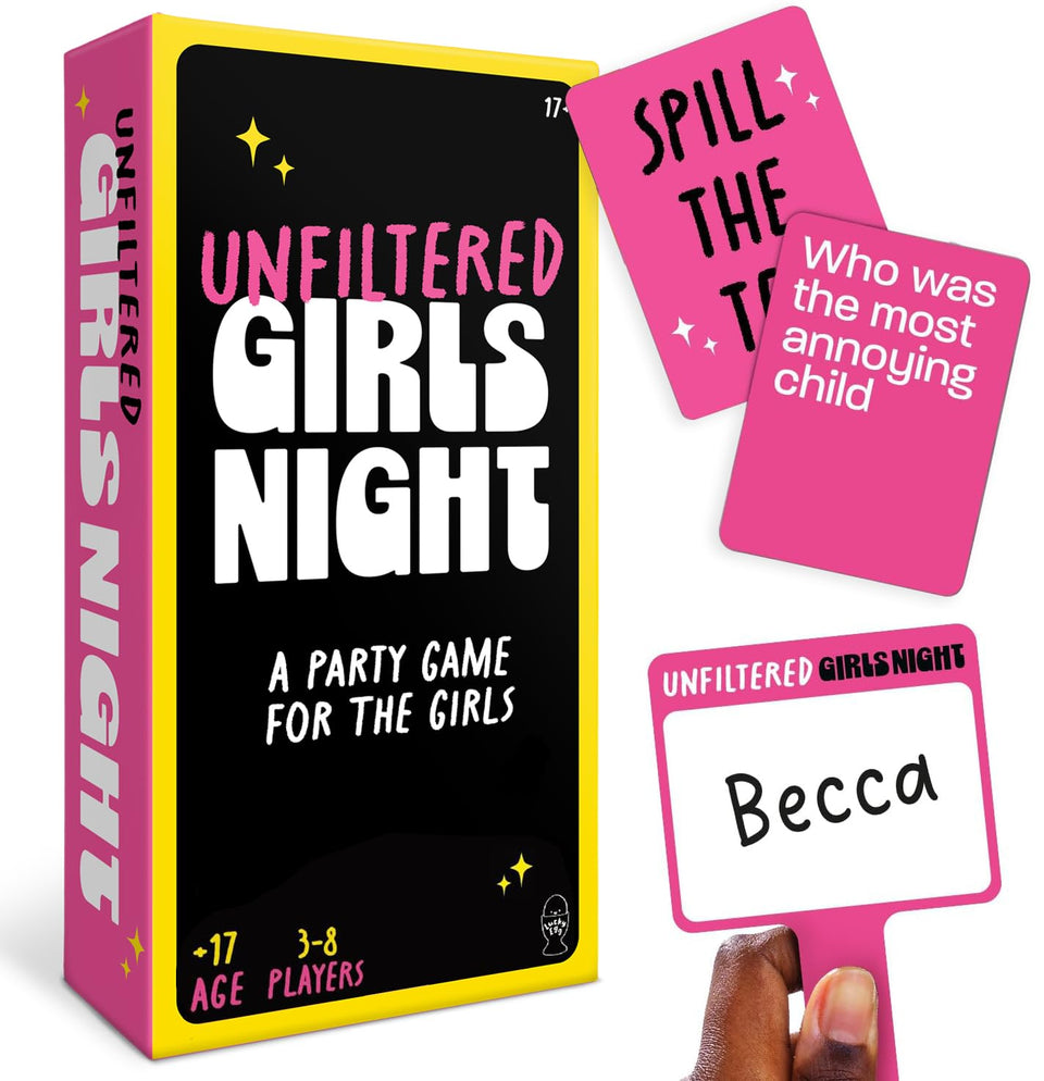 Lucky Egg Unfiltered girls night spinner used for quick, hilarious rounds