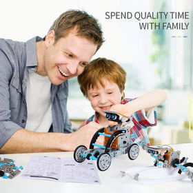 Lucky Doug solar power kit with 190 pieces enabling diverse robot configurations