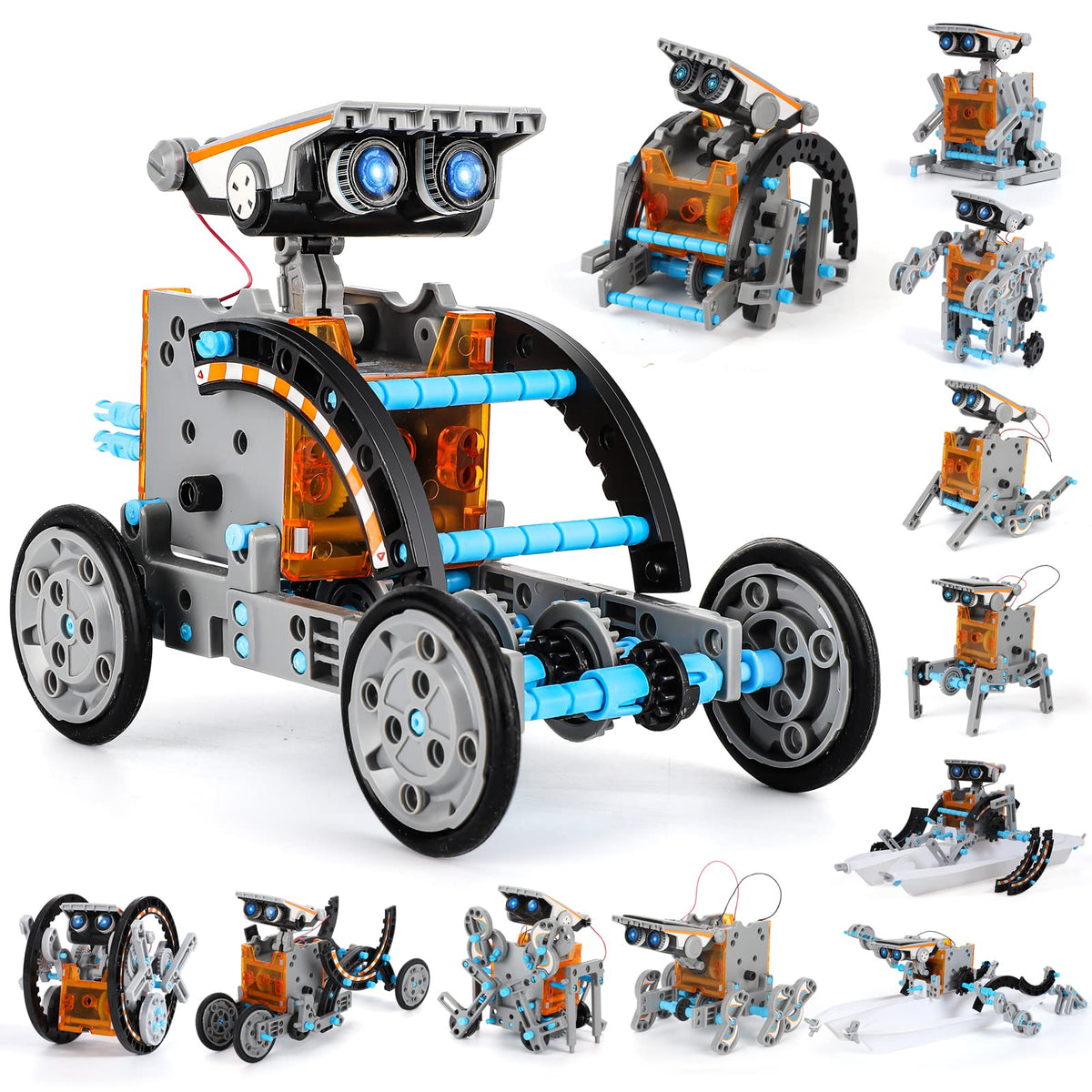 Lucky Doug solar power kit front-view robot illustrating hands-on STEM learning
