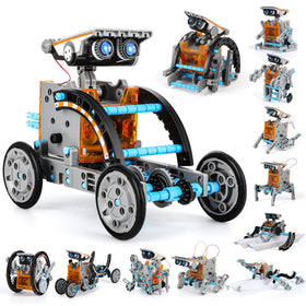 Lucky Doug solar power kit front-view robot illustrating hands-on STEM learning