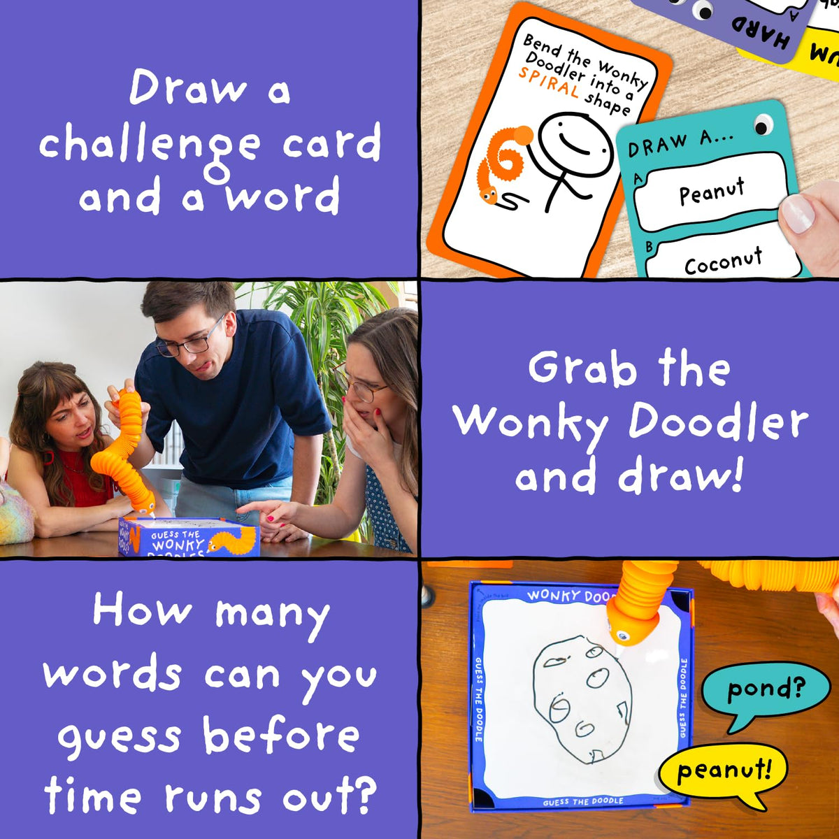 Lucky Egg Wonky Doodles timer keeps rounds snappy and exciting