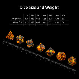 LUCKY-M seven-piece DND dice set offers versatile options for gameplay