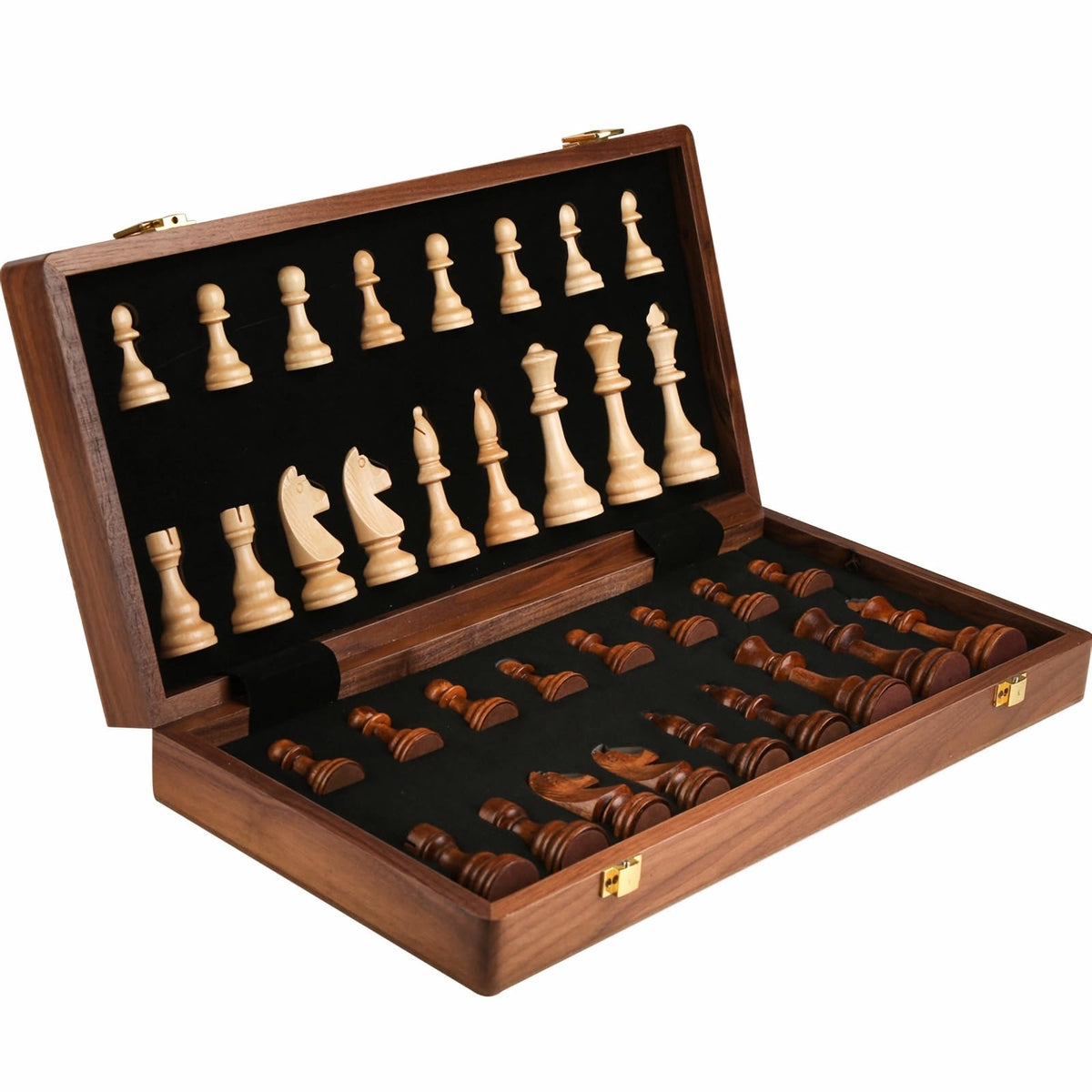 LuckyWish 15x15 folding chessboard open emphasizes easy setup and portable play
