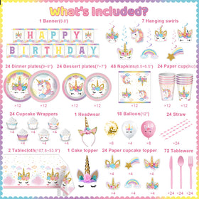 LUCSUER unicorn balloons with glitter add magical sparkle to the party space