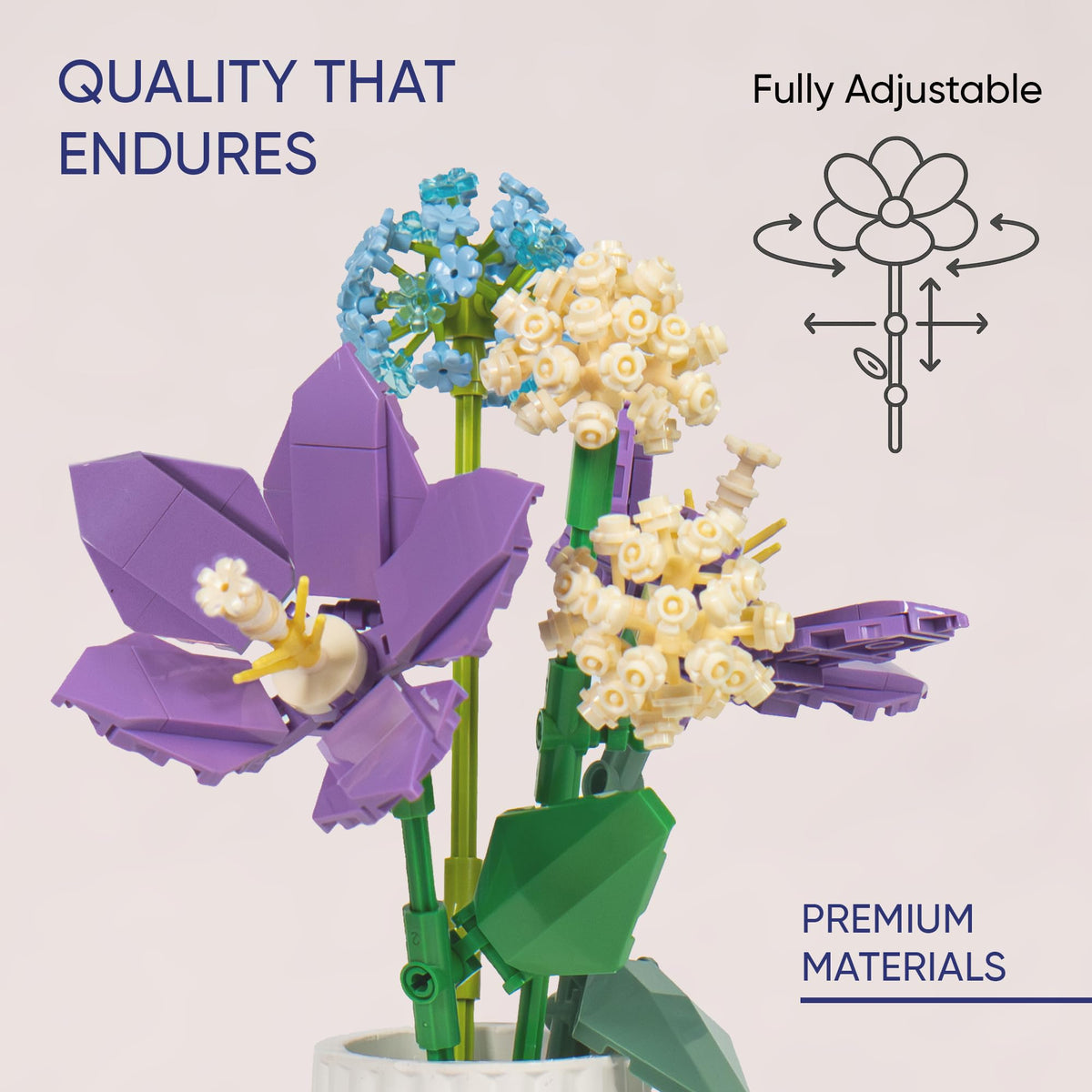 Ludari bouquet assembly steps reveal gradual shape formation