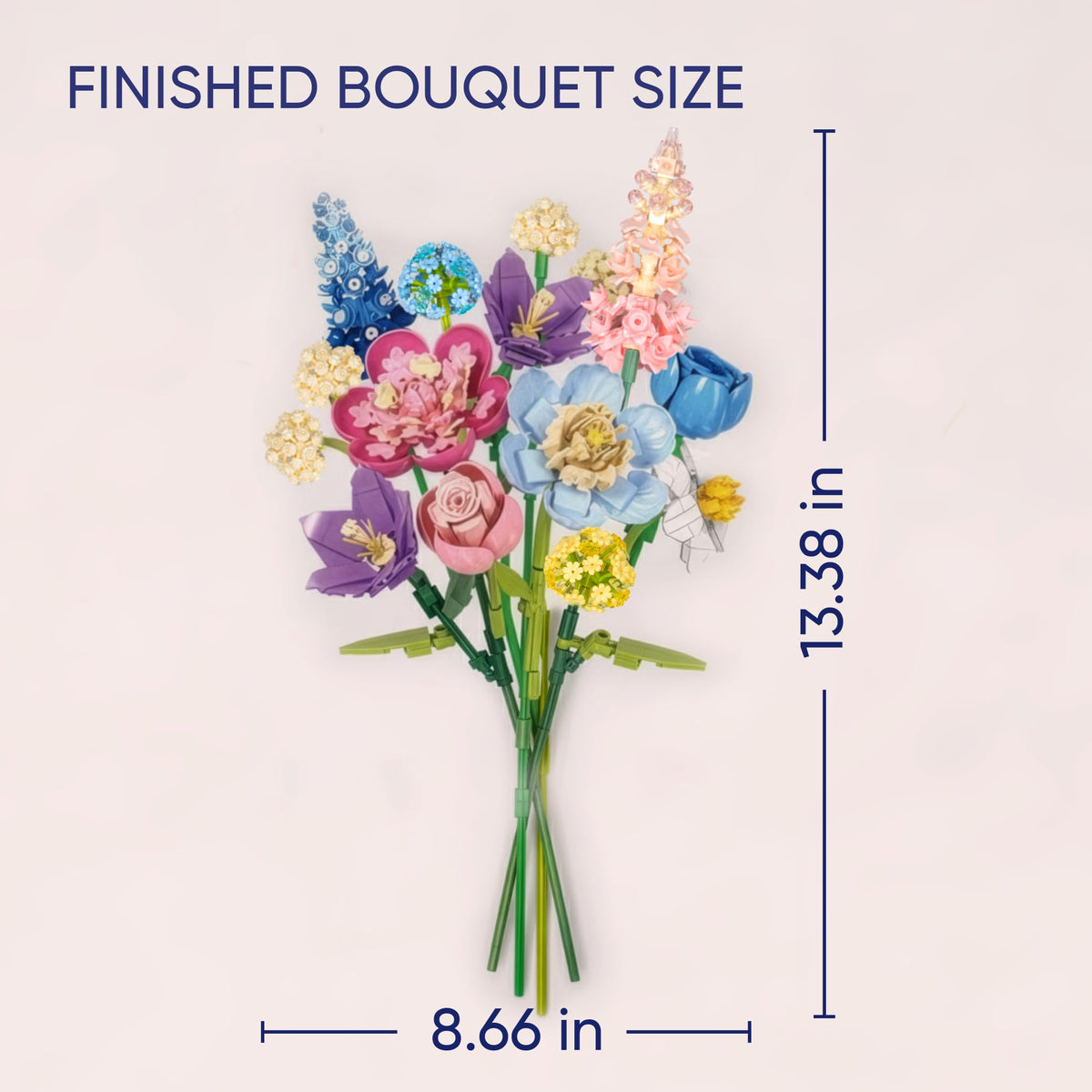 Ludari brick flowers design highlights stability during assembly