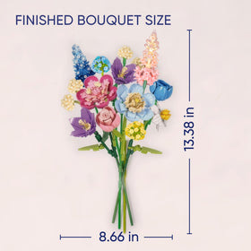 Ludari brick flowers design highlights stability during assembly