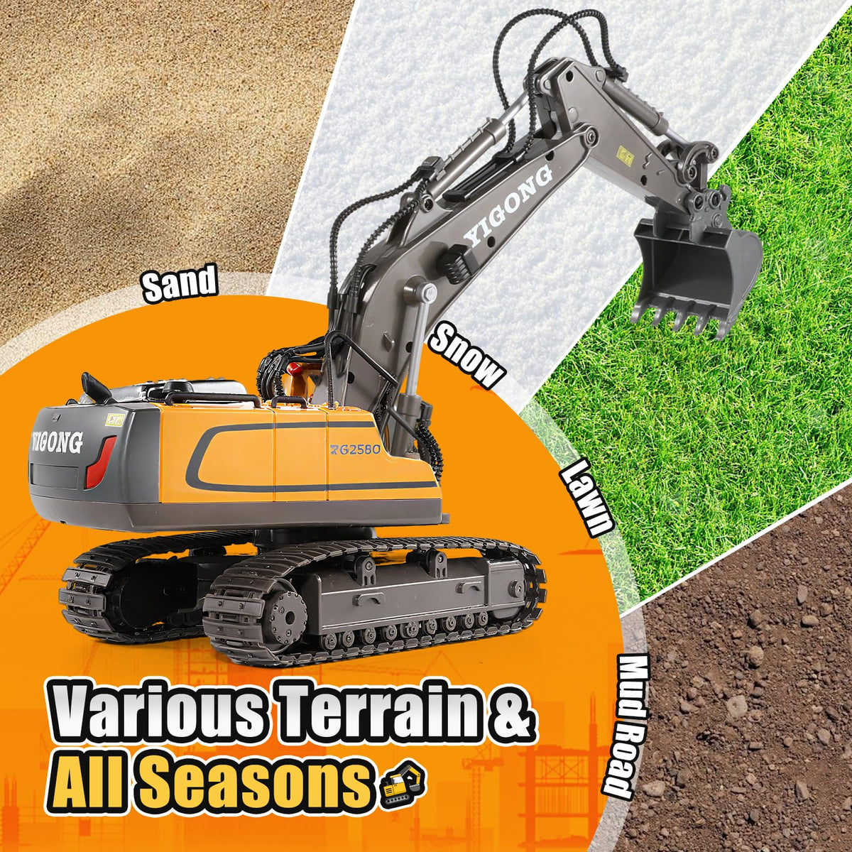LUDILO rubber tracks offer stable traction on multiple surfaces.