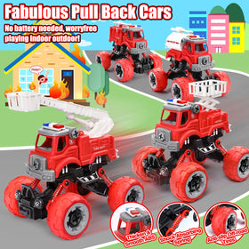LUDILO fire truck lift model highlights sturdy design and motorized accents.