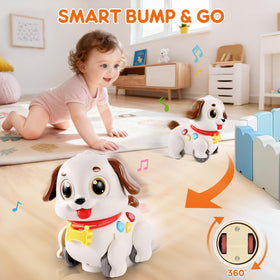 LUDILO Puppy obstacle-avoidance wheel enables smooth crawling exploration.
