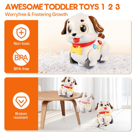 LUDILO Puppy portable design fits small hands for on-the-go play.